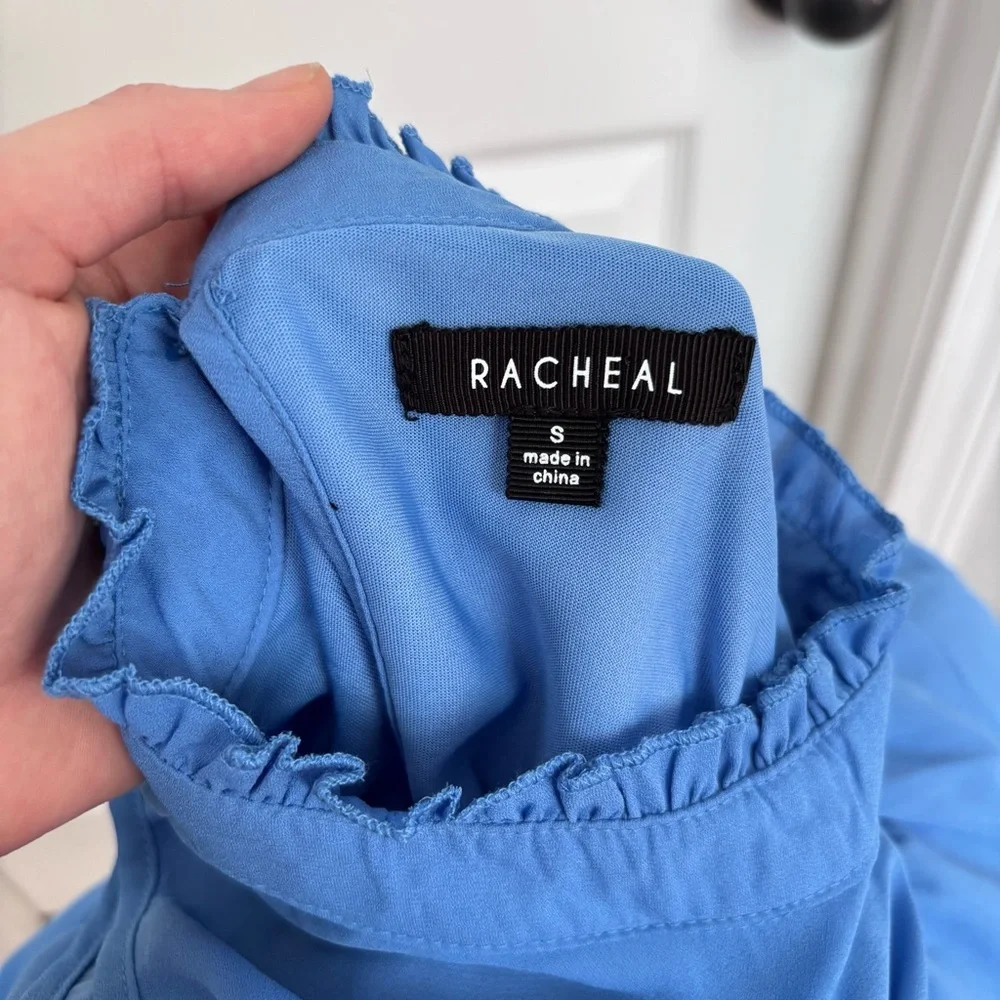 Blue Tiered Ruffle Dress | RACHEAL S - Picture 6 of 11